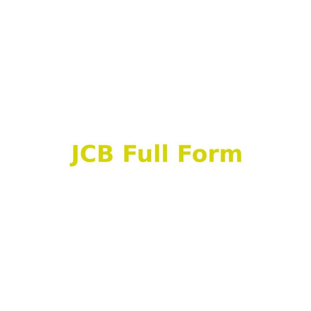 JCB Full Form