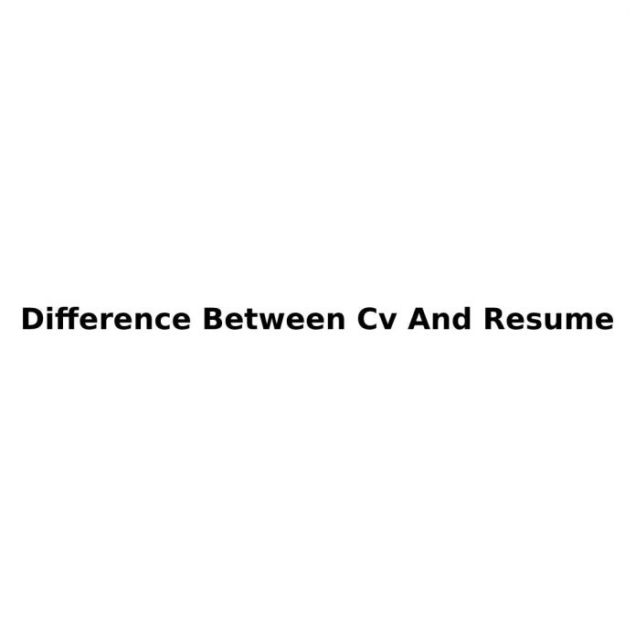 Difference Between Cv And Resume