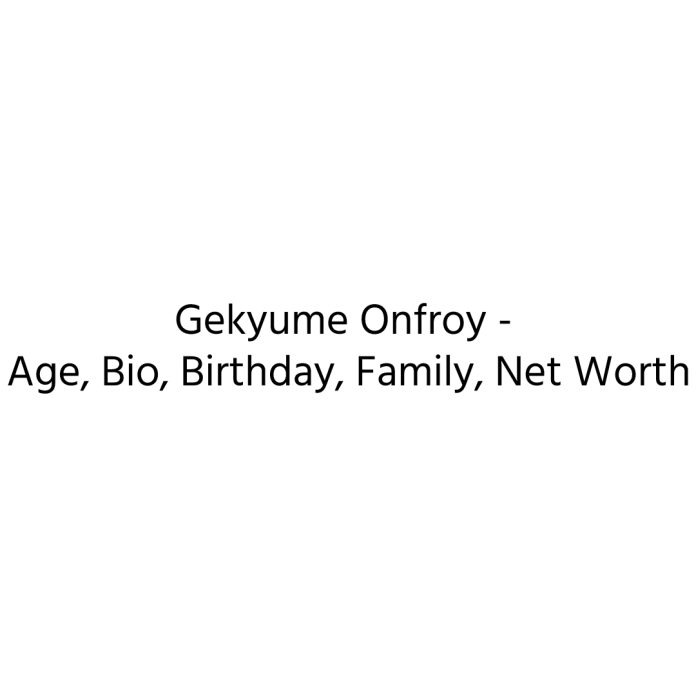 Gekyume Onfroy