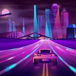 Futuristic cars Racing